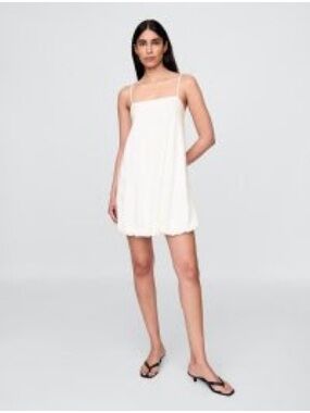 Gap Linen-Blend Bubble Mini Dress